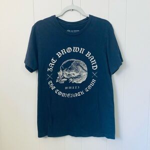 Zac Brown Band Navy Blue Tshirt Concert Tour Country Music Skull Unisex Medium